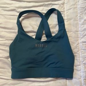 Nobull steel blue pace sports bra. Size extra small.